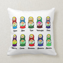 Het tellen van Russische nestpoppen (matroshka) Kussen