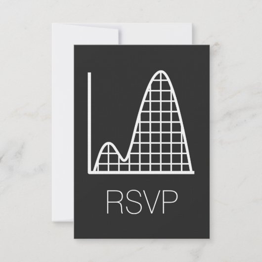 Het telt op in zwarte RSVP-kaart RSVP Kaartje (Voorkant)