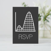 Het telt op in zwarte RSVP-kaart RSVP Kaartje (Staand voorkant)