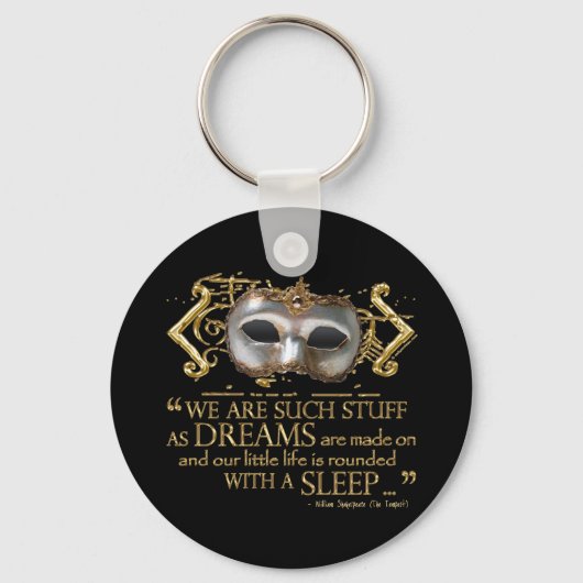 Het Tempest Quote (Gold Version) Sleutelhanger (Voorkant)
