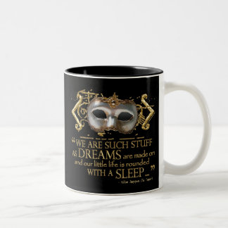 Het Tempest Quote (Gold Version) Tweekleurige Koffiemok