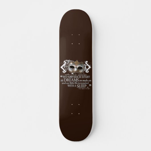 Het Tempest Quote Skateboard (Voorkant)