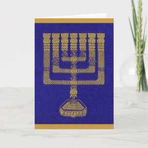 Het Temple Menorah-wenskaart Feestdagen Kaart
