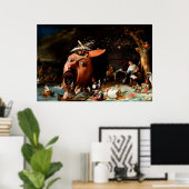 Het Temptation of St Anthony door Joos van Craesbe Poster (Thuiskantoor)