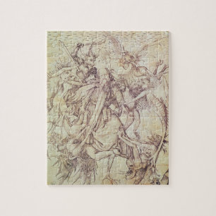 Het Temptation of St. Anthony (graving) Legpuzzel