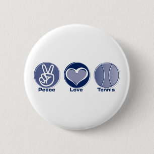 Het Tennis van de Liefde van de vrede Ronde Button 5,7 Cm