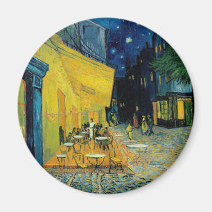 Het Terras van de koffiebar bij Nacht Magneet