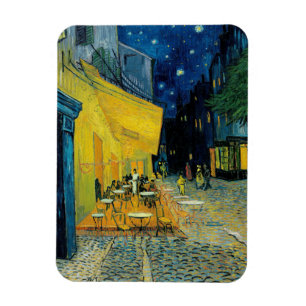 Het Terras van de koffiebar bij Nacht Magneet