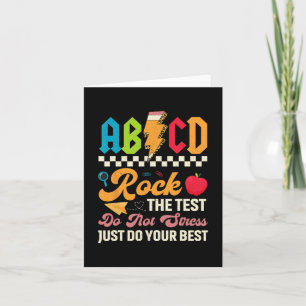 Het testen van ABCD Rock De Testdag Leraren Studen Kaart