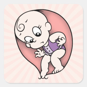 Het testen van het water vierkante sticker