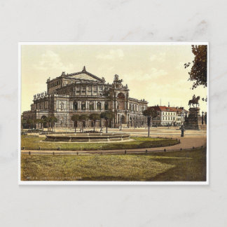 Het theater, Altstadt, Dresden, Saksen, Duitsland Briefkaart