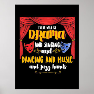 Het theater daar zal drama zijn poster