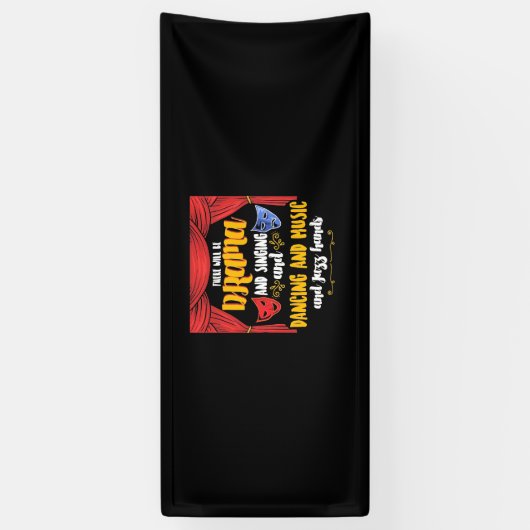 Het theater daar zal drama zijn spandoek (Verticaal)