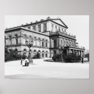 Het theater in Hannover, c.1910 Poster