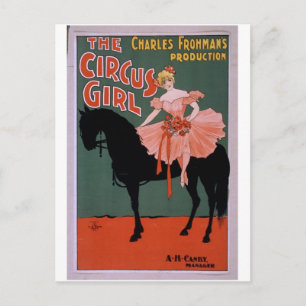 Het theater van Circus Girl Briefkaart