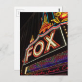 Het Theater van de VOS van Detroit Michigan Briefkaart (Voorkant / Achterkant)