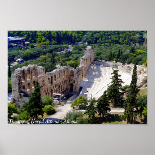 Het theater van Herod Atticus - Athene Poster