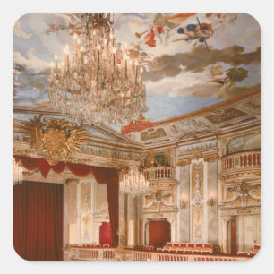Het theater vierkante sticker