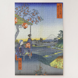 Het theehuis met het uitzicht op Mt. Fuji bij Zōsh Legpuzzel