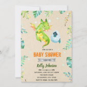 Het thema Dragon baby shower nodigt uit Kaart (Voorkant)
