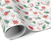 Het thema Golf Ball en t-shirt Kerstfeestdag Cadeaupapier (Rol Hoek)