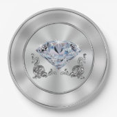 Het thema van de Borden Diamond Papieren Bordje (Voorkant)