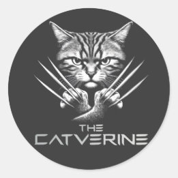 Het thema van de catverine Halloween Ronde Sticker