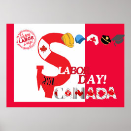 Het thema van de Dag van de Arbeid Canada Poster