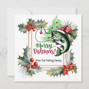 Het thema van de Gevist Kerstman Feestdagenkaart