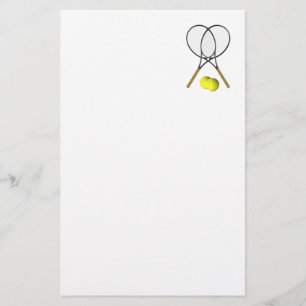 Het Thema van de Sport van het Tennis van dubbelen Briefpapier