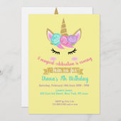 Het thema van de uitnodiging van het meisje op de  (Voorkant / Achterkant)