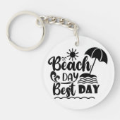 Het thema van de zomervakantie sleutelhanger (Voorkant)