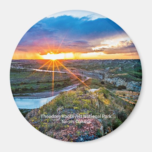Het Theodore Roosevelt Park in North Dakota Magneet (Voorkant)