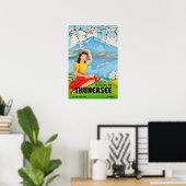 Het Thun-meer, Zwitserland, Reisposter Poster (Thuiskantoor)