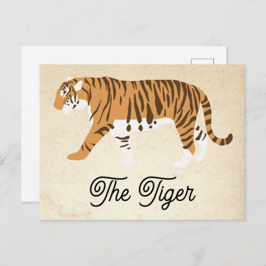 Het Tiger Color Block Feestdagenkaart (Voorkant / Achterkant)