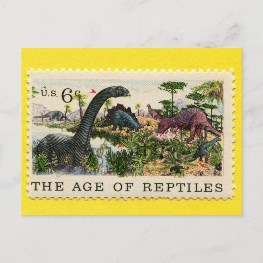 Het tijdperk van de reptielen 1970 briefkaart (Voorkant)