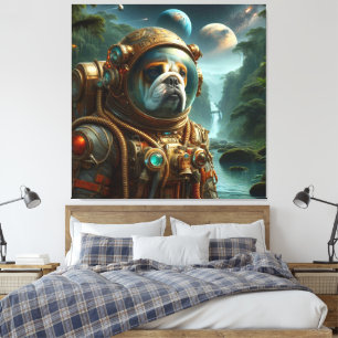 HET TIJDPERK VAN STEEL-BULL DOG CANVAS AFDRUK