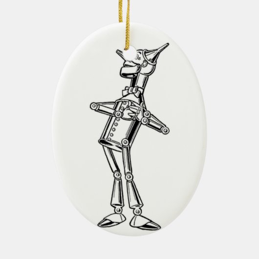 Het Tin Man Alice in Wonderland Keramisch Ornament (Achterkant)