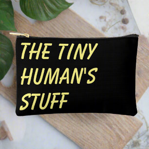 Het Tiny Human's Stuff Zwart & Geel Script Etui