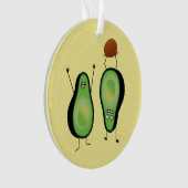 Het toejuichen van de avocado grappige handstand ornament (voorkant)