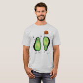 Het toejuichen van de avocado grappige handstand t-shirt (Voorkant volledig)
