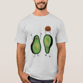 Het toejuichen van de avocado grappige handstand t-shirt (Voorkant)