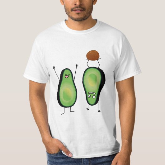 Het toejuichen van de avocado grappige handstand t-shirt (Voorkant)