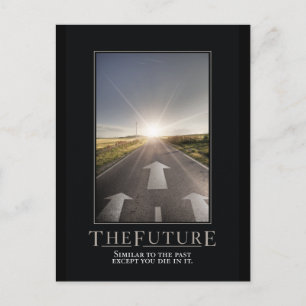 Het toekomstige Motivatie Briefkaart van Parody