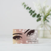 Het toestaan van glitterij zweeft make-up ogen visitekaartje (Staand voorkant)
