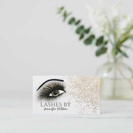 Het toestaan van gouden patina met lange zweetjes  visitekaartje (Staand voorkant)