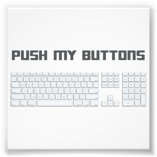 Het toetsenbord van de Computer van Mijn Buttonnen Foto Afdruk (Voorkant)