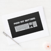 Het toetsenbord van de Computer van Mijn Buttonnen Rechthoekige Sticker (Envelop)
