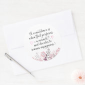 Het toeval dat God's Mirakel citaat Floral is Ronde Sticker (Envelop)
