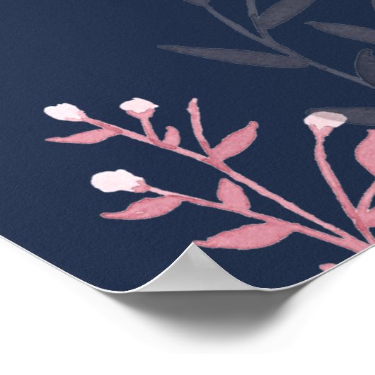 Het toeval dat Gods 'Mirakel Quote'-script Floral  Poster (Hoek)